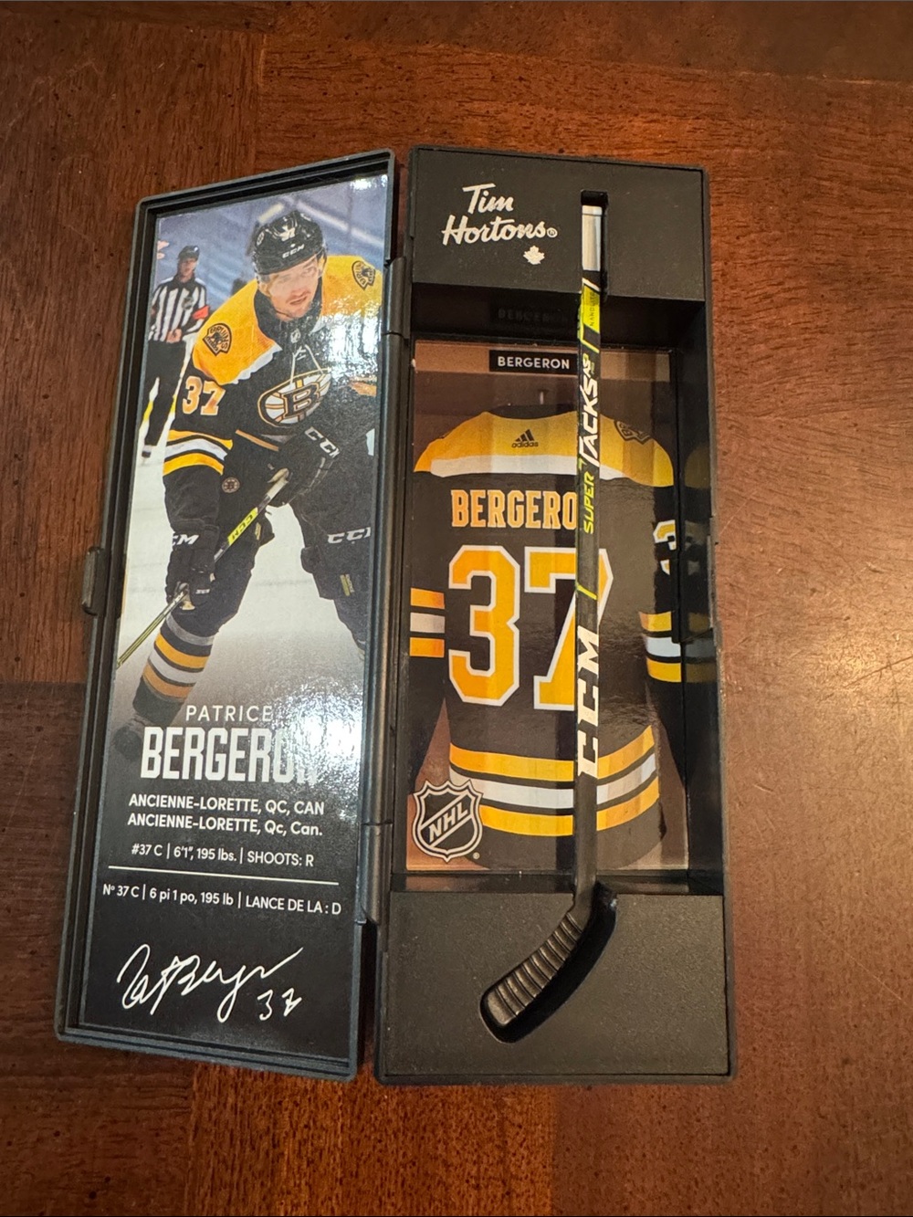 Tim Hortons NHL Hockey Mini Stick 2021 Patrice Bergeron Bruins 37